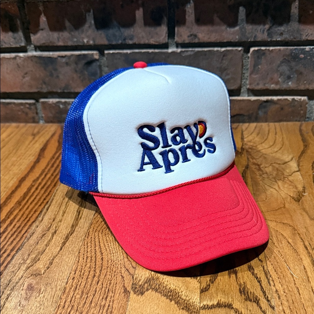 OTTO Red, White & Blue 'Slay Après' Mesh Trucker Hat